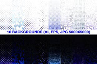 16 Blue Dot Patterns