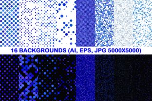 16 Blue Seamless Dot Patterns