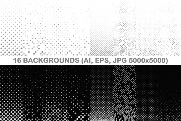 16 Grey Dot Patterns