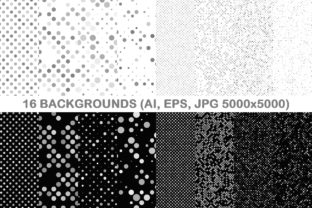 16 Grey Seamless Dot Patterns