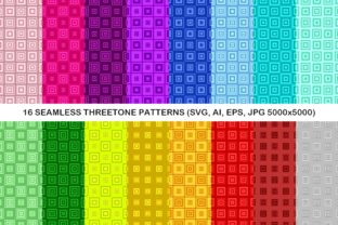 16 Seamless ThreeTone Square Patterns