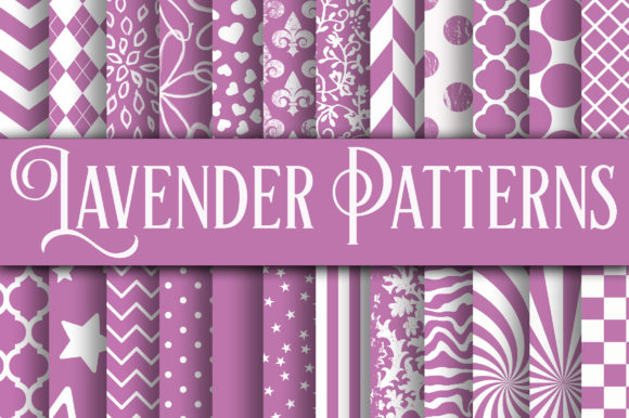 Lavender Patterns Digital Paper