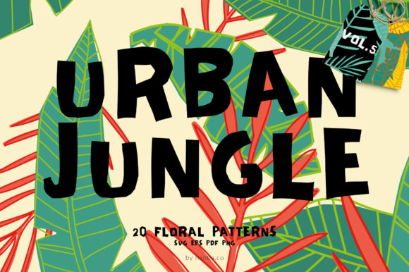 Seamless Patterns 20 X Urban Jungle V5